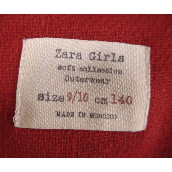 NWOT Zara Girls 9-10 Double Breasted Pea Coat - Picture 5 of 12